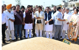 ਵਿਧਾਇਕ ਬ੍ਰਮ ਸ਼ੰਕਰ ਜਿੰਪਾ ਅਤੇ ਇਸ਼ਾਂਕ ਕੁਮਾਰ ਨੇ ਦਾਣਾ ਮੰਡੀ ‘ਚ ਸ਼ੁਰੂ ਕਰਵਾਈ ਕਣਕ ਦੀ ਖਰੀਦ