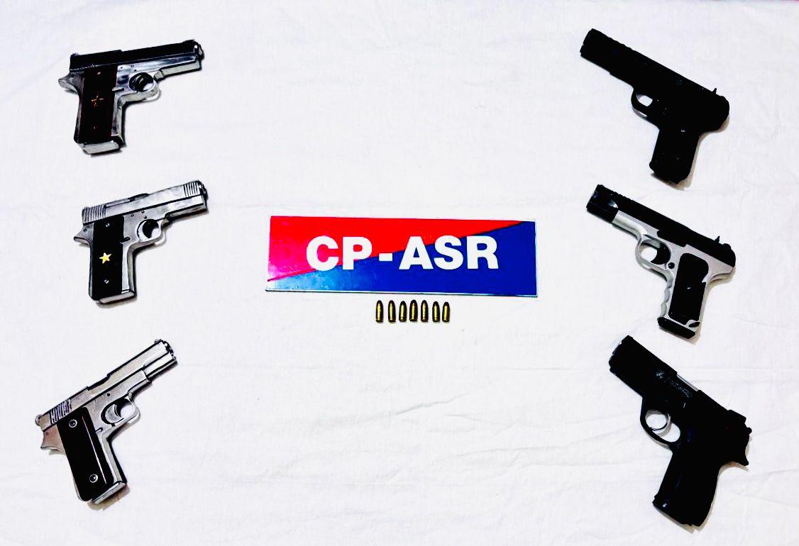 ਸਰਹੱਦ ਪਾਰ ਅਤੇ ਮੱਧ ਪ੍ਰਦੇਸ਼ ਅਧਾਰਤ ਹਥਿਆਰ ਤਸਕਰੀ ਮਾਡਿਊਲ ਦਾ ਅੰਮ੍ਰਿਤਸਰ ਵਿੱਚ ਪਰਦਾਫ਼ਾਸ਼; ਛੇ ਪਿਸਤੌਲਾਂ ਸਮੇਤ ਤਿੰਨ ਕਾਬੂ*