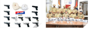 ਅੰਮ੍ਰਿਤਸਰ ਵਿੱਚ ਨਸ਼ੀਲੇ ਪਦਾਰਥ ਅਤੇ ਹਥਿਆਰ ਤਸਕਰੀ ਕਰਨ ਵਾਲੇ ਨੈੱਟਵਰਕਾਂ ਨਾਲ ਜੁੜੇ ਪੰਜ ਵਿਅਕਤੀ 13 ਪਿਸਤੌਲਾਂ ਅਤੇ 3.2 ਕਿਲੋ ਹੈਰੋਇਨ ਸਮੇਤ ਕਾਬੂ